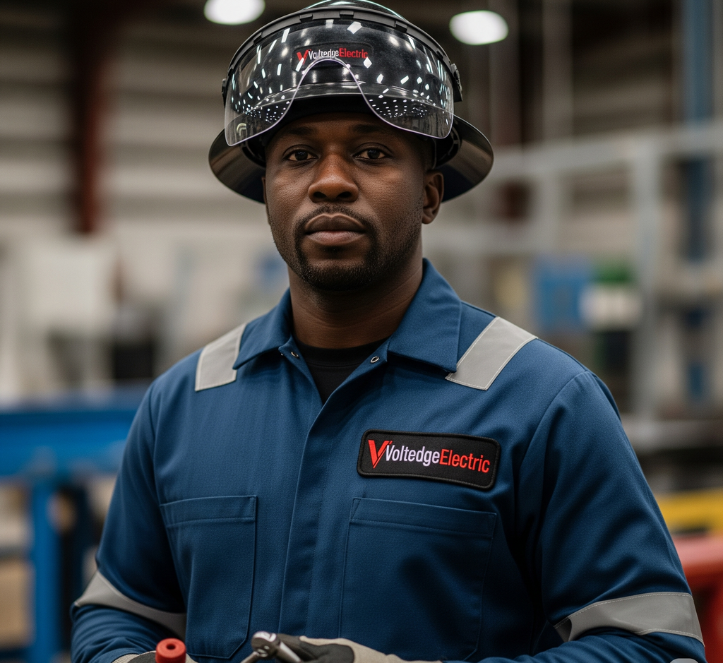 Knowledgeable electrician consulting with a homeowner about their electrical upgrade options and safety requirements.